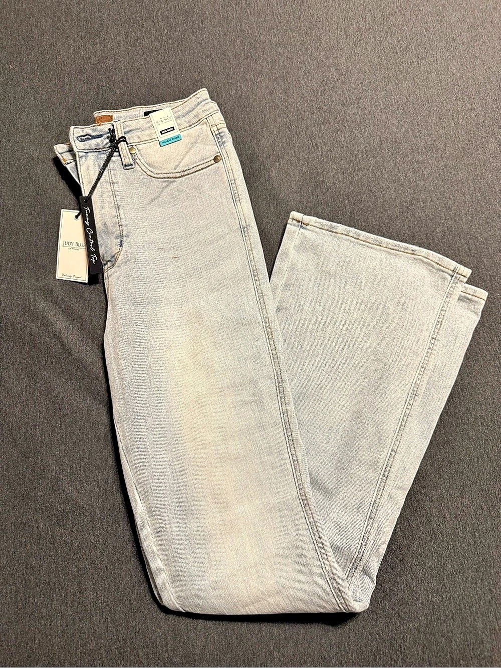 Judy Blue High Waist Regular Inseam Flare Jeans Light Blue Flare Jeans Waist